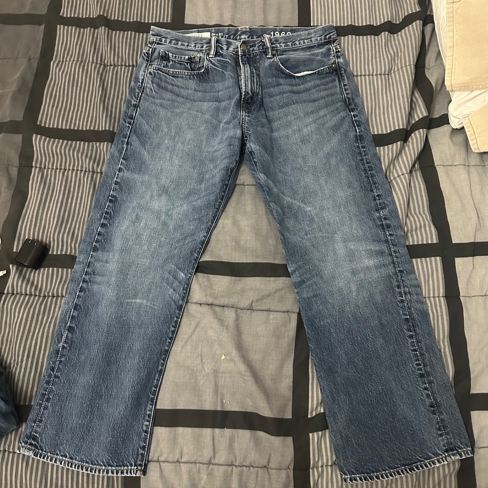 Gap 1969 Mens Loose Fit Denim Jeans 34x30